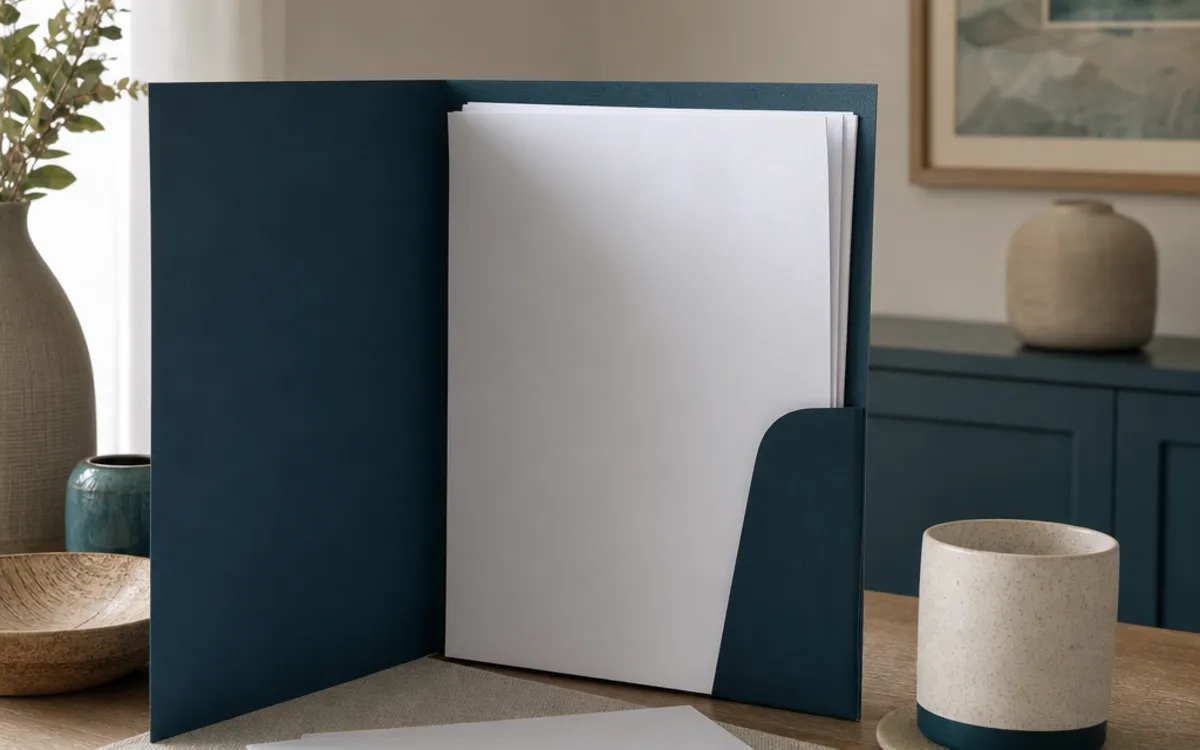 Conceptual homeowner reviewing an insurance policy beside a simple basement drain sketch